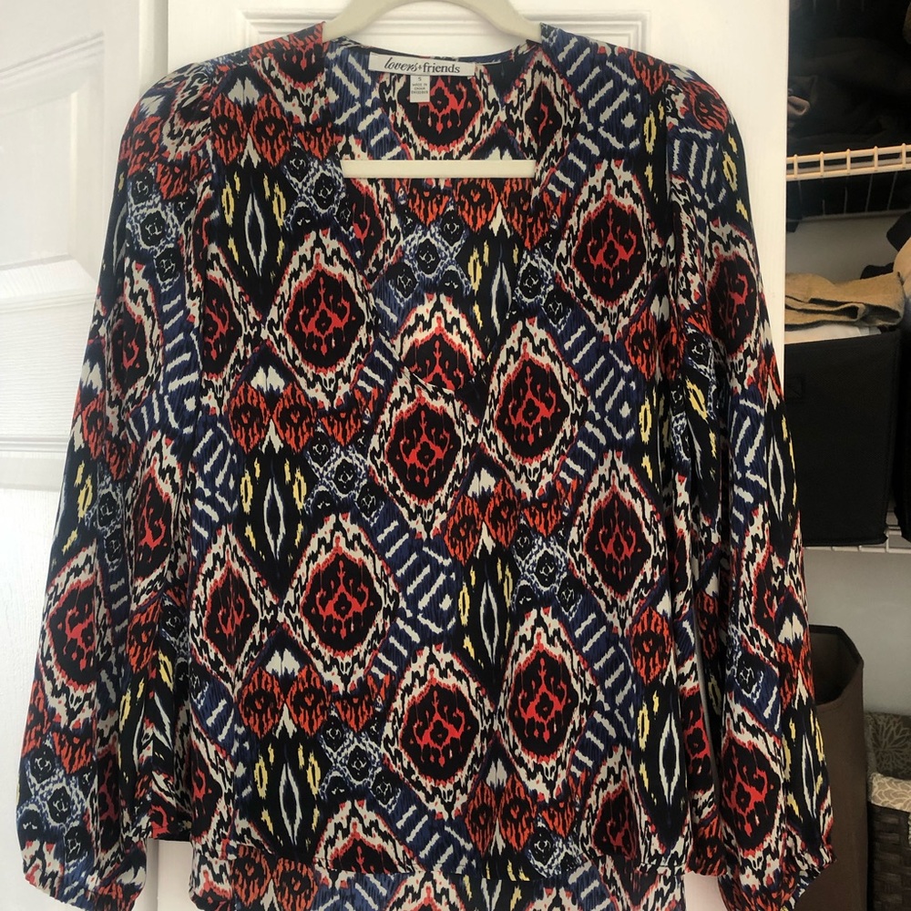 Long Sleeve Deep V Top